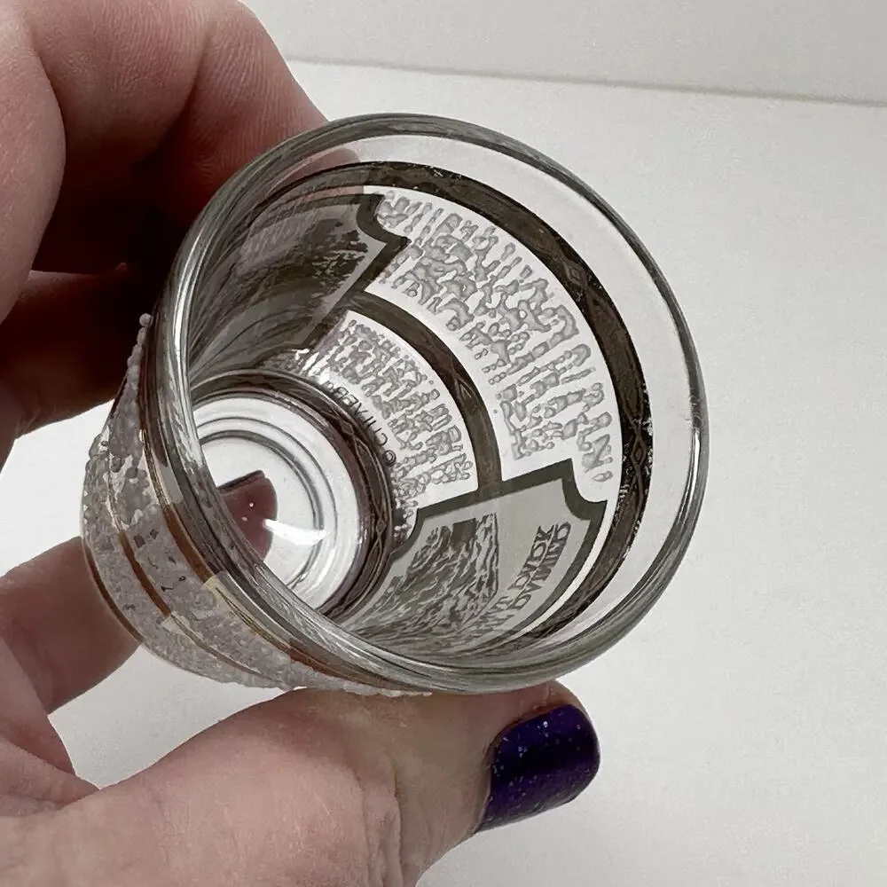 Vintage MCM - Gold Trimmed Mount Rainer Shot Glass